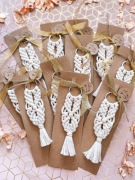 Breloczek brelok makrama Boho handmade chwost upominek wesele chrzest