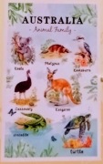 Australia. Serweta lniana, obrus, Tea Towel, makatka