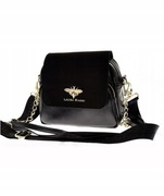 Śliczna torebka listonoszka Laura Biaggi pszczółka CZARNA