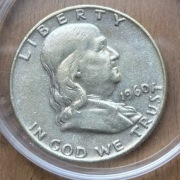 Half dollar Franklin 1960. USA srebro 