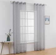 MIULEE Zasłony woalowe Z Wzorem 2x 140x225 Niebieski