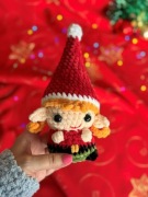 Pluszowy elf dziewczynka handmade zabawka świąteczna