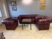 Zestaw wypoczynkowy "Chesterfield"- skóra