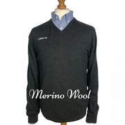 Sweter Umbro – merino, grafitowy, r. L