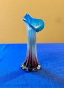 Szklany wazon Kwiat Kalii PRL vintage 