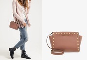 Michael Kors "Selma" Medium studded Dusty Pink torba listonoszka jak nowa!