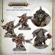 3x MAN-SKEWER BOLTBOYZ ORRUK WARCLANS AOS WARHAMMER RAMKI