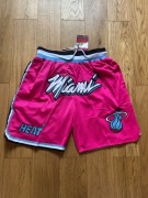 Spodenki NBA Miami Heat Nowe różowe marka Just Don Mitchell & Ness