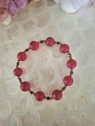 Bransoletka handmade z naturalnych kamieni hematytu granatu jadeitu