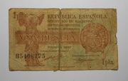 stary banknot 1 Peseta Hiszpania