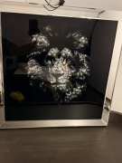 Obraz szklany z kryształami glamour Lew 80/80