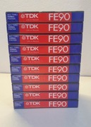 10x Kaseta magnetofonowa TDK FE90 Nowa folia spakowane razem