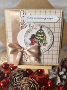 KARTKA ŚWIĄTECZNA handmade w kopercie - personalizowana, ręcznie robiona