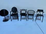 Kartell Mattel druk 3d krzesełka barbie dla lalki 1:6