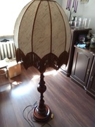 Lampa stojaca z abazurem z lat 60