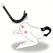 Pejcz do zabawy we dwoje czarny Nowy