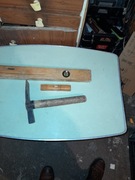 Stara drewniana poziomica waserwaga plus mała plus młotek muralski Tanio .