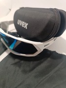 Okulary białe z czarnym akcentem | UV400 | Sport | Rower | MTB