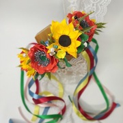 Wianek do stroju ludowego, opaska do haftowanej bluzki, wianek narodowy