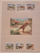 Kambodża  1999  Mi 1937-42  dinozaury komplet seria i blok  idealne