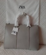 ZARA/ Szara teczka z Madrytu, torba na laptopa, NOWA 