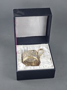 Srebro podstakannik koszyk do szklanki zlocony i Niellowany Rosja 