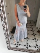 Koronkowa elegancka maxi sukienka rozmiar L