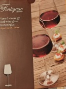 Nowy komplet 4 szt kieliszków FONTIGNAC czerwone wino 547 ml WYSOKA JAKOŚĆ