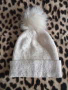 Czapka z dżetami Mohito beżowa jesienna zimowa