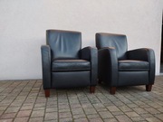 DWA FOTELE  NATURALNA SKÓRA 