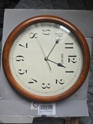 Seiko Klasyczny zegar ścienny z drewna, okrągły, 30,5 cm
