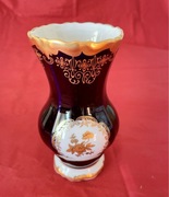 Wazonik kobalt złocony, Echt Weimar, porcelana