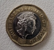 Wielka Brytania 1 funt, 2017, moneta obiegowa