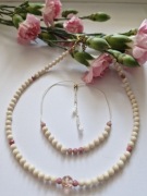 Choker damski kamienie naturalne bransoletka na jedwabnej nici