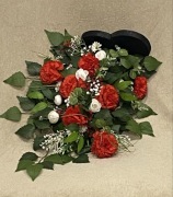 Kompozycja, stroik, wiązanka serce na cmentarz, grób