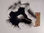 Frotka, scrunchie, czarno-biała, akcesoria do włosów