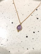 naszyjnik z ametystem ametyst stal nierdzewna stali nierdzewnej