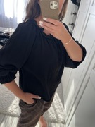 Bluzka Zara czarna 100% bawełna xs/34 Hiszpanka