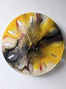 Zegar ścienny UCLOQ z żywicy styl marmur 