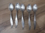 5 sztuk posrebrzanych łyżeczek z wzorem amerykańskim