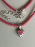 Naszyjnik choker serce srebro 