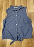 H&M bluzka koszula bez rękawów niebieska 170