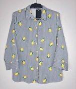 Koszula damska w cytryny wiskozowa 42/ XL,Damska bluzka ,bluzka  koszulowa