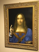 Obraz olejny na desce „Salvator Mundi” kopia wg. Leonarda da Vinci