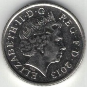 Wielka Brytania 5 pence pensów 2013 - 18 mm - nr 2