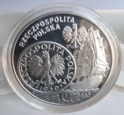 10 zł 2005 DZIEJE ZŁOTEGO / BIAŁY ŻAGLOWIEC / Ag925 / NBP / UNC / KAPSUŁA