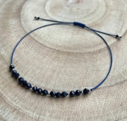 Bransoletka na sznurku kamień naturalny Noc Kairu elegancka Dzień Babci