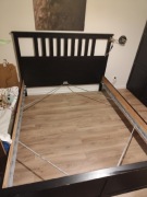 Łóżko Ikea Hemnes 160x200 czarnobrązowy