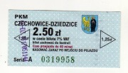 Czechowice-Dziedzice - bilet  PKM 2,50 zł  - 40 minutowy