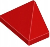 LEGO END RIDGED TILE 1X2/45 RED 6075074/15571